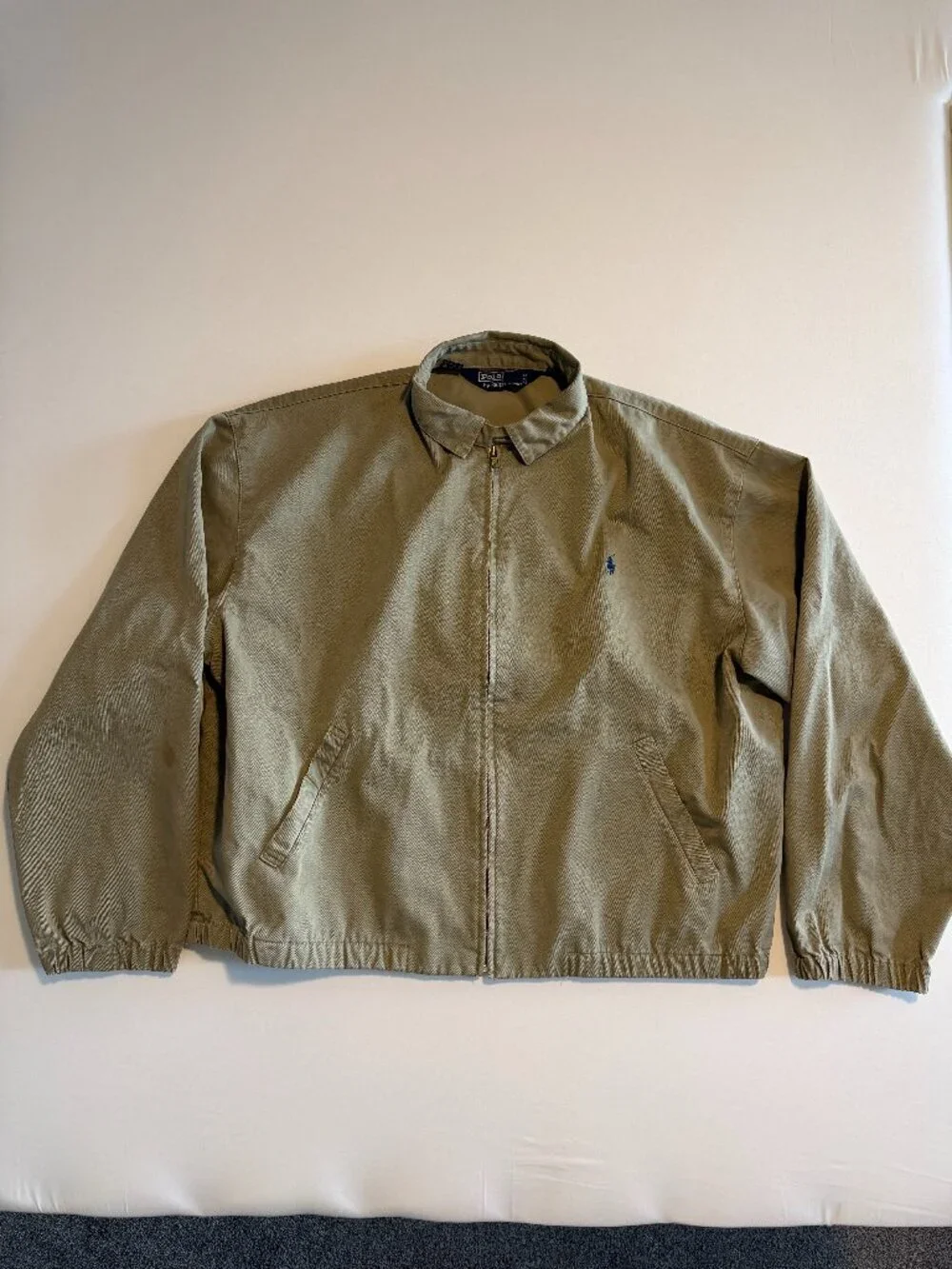 Vintage 80s POLO RALPH LAUREN Khaki Tan Harrington Jacket XL